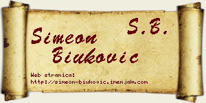 Simeon Biuković vizit kartica